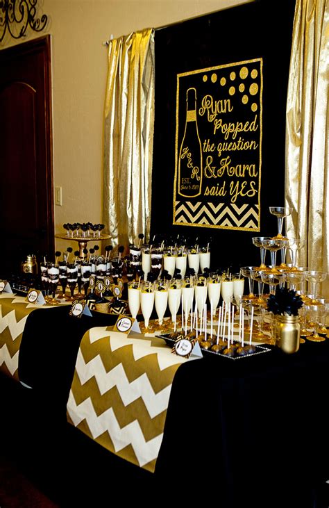 These colors went so well together when i did the watercolor paper bookmarks that i decided to do some. Gold And Black Bridal Shower - Bridal Shower Ideas - Themes