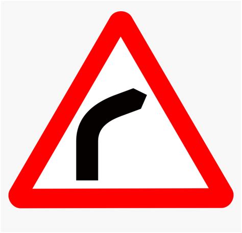 Bend To The Right Traffic Sign Vector Graphics Bend To Right Road