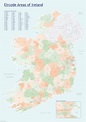 Irish Postcode Map | Map, World map, Diagram