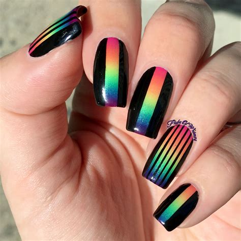Peek A Rainbow Rainbow Nails Rainbow Nail Art Designs Rainbow Nail Art