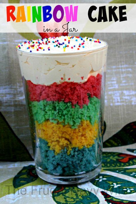 Rainbow Cake In A Jar The Frugal Navy Wife