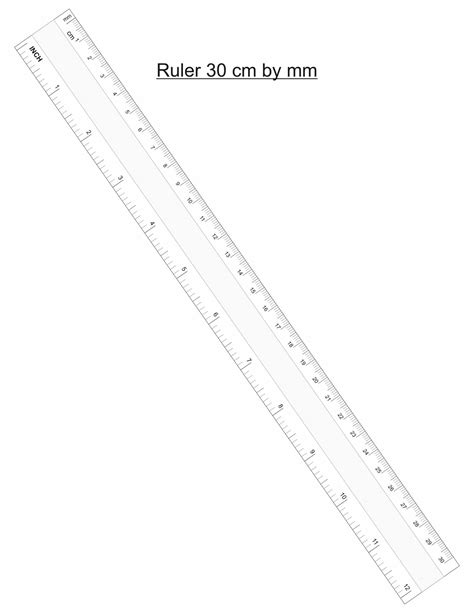 Ruler 30 Cm By Mm Printable Template Advance Glance