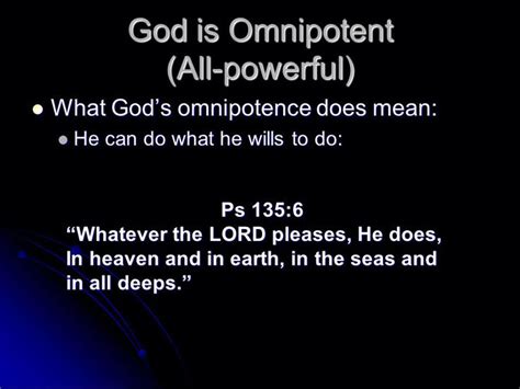 Good Scriptures Omnipotent Verses