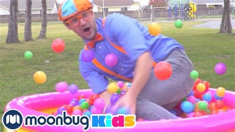 Blippi Learn Colors With The Blippi Ball Pit Abc 123 Moonbug Kids