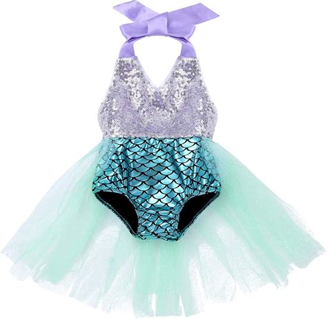Iefiel Disfraz Princesa Sirena Para Bebé Niña Recién Nacida Vestido