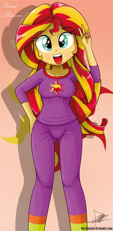 Safe Artist The Butch X Character Sunset Shimmer My Babe Pony Equestria Girls
