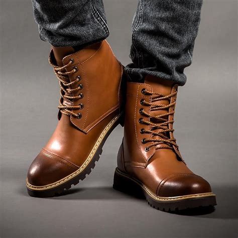 Men Boots Genuine Leather Premium Quality Retro Fashion Martin Boots