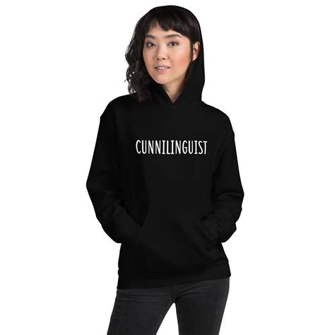 cunnilinguist hoodie cunnilingus oral sex adult sexual humor etsy