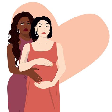 Pregnant Lesbian Couple Vector Art At Vecteezy