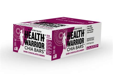What are health warrior chia bars? HEALTH WARRIOR Chia Bars Dark Chocolate Cherry Gluten Free ...