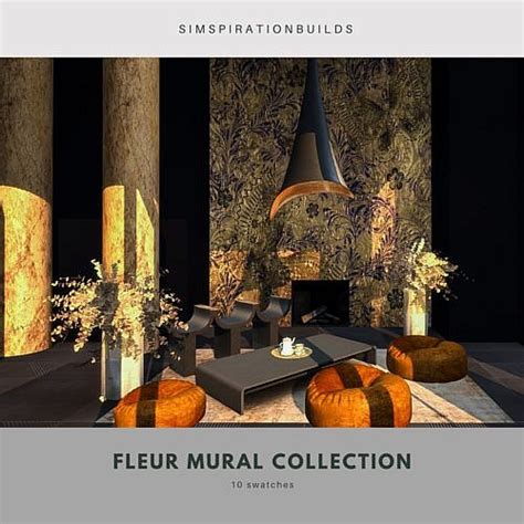 Fleur Mural Collection At Simspiration Builds Sims 4 Updates