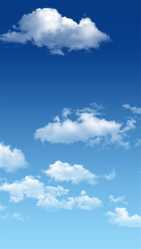 Cielo Azul Fresco Con Fondo De Nubes Blancas De Pantalla Imagen Para