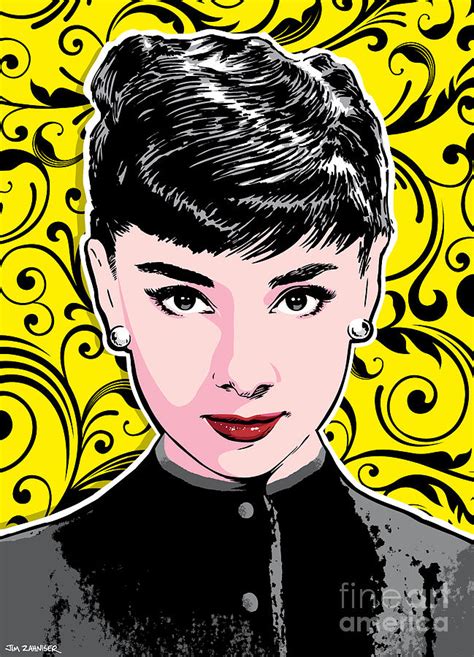 Audrey Hepburn Pop Art Digital Art By Jim Zahniser Fine Art America