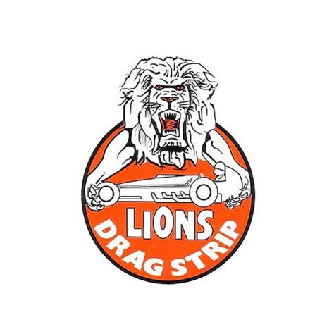 Lions Drag Strip Orange Oval Vintage Reproduction Drag Racing Etsy
