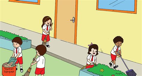 44 Gambar Anak Sekolah Versi Kartun Background Blog Garuda Cyber