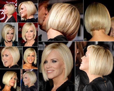 Jenny's thick blonde locks are cut an inch or town past the jawline. Pin on Golden locks....and other colors too...hair stuff