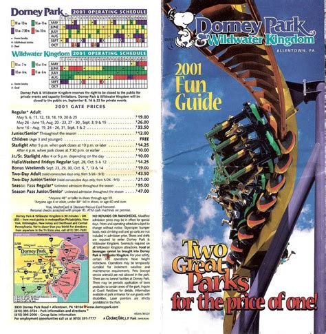 Park Map Dorney Park 2001 The Dod3