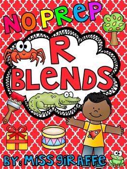 For kindergarten, first grade, etc. R Blends Worksheets and Activities No Prep Pack by Miss Giraffe | TpT