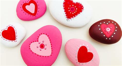 Heart Painted Rocks Fun Kids Crafts Mas And Pas