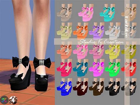 Sims 4 Ccs The Best Bow Shoes By Karzalee ザ・シムズ リボン靴 シムズ