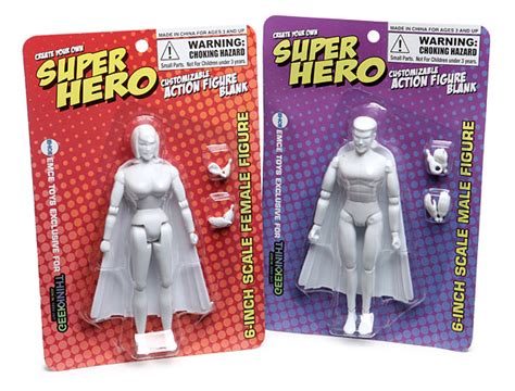 Do you want your hero to wear blue tights with a snake emblem? DIY 6″ Action Figure Kits