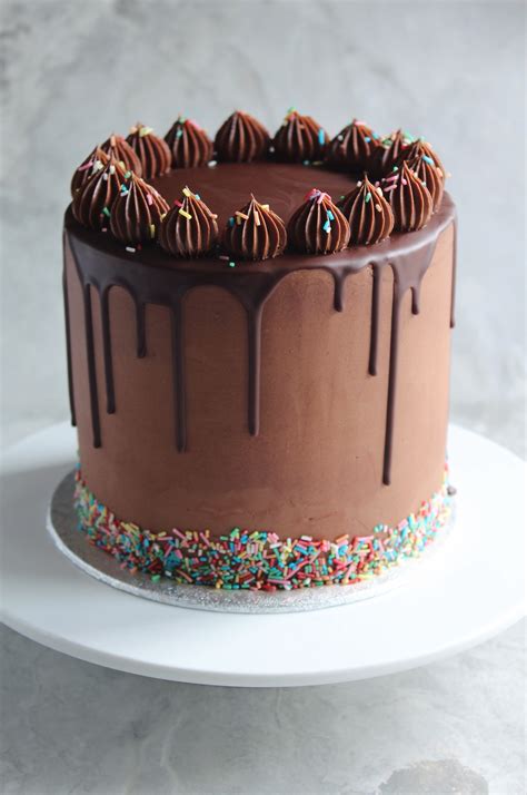 Chocolate Birthday Cake With Sprinkles Chocolate Cake Designs