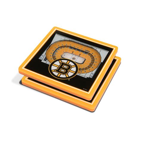Officially Licensed Nhl Boston Bruins 3 D Stadiumviews 2 Pack Coasters