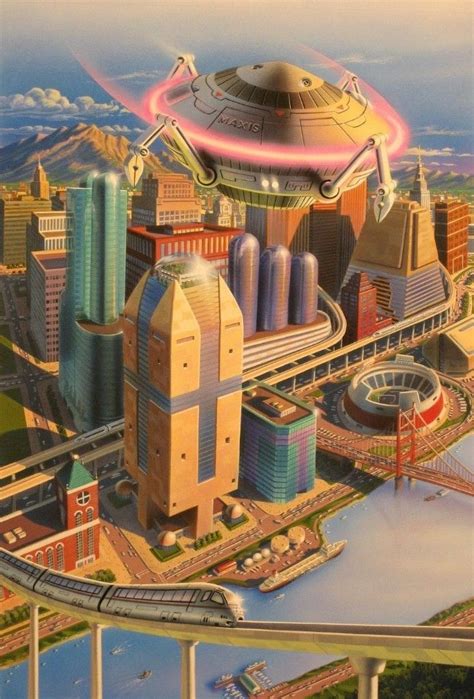 Sim City 2000 Retro Futurism Futuristic City Futuristic Art