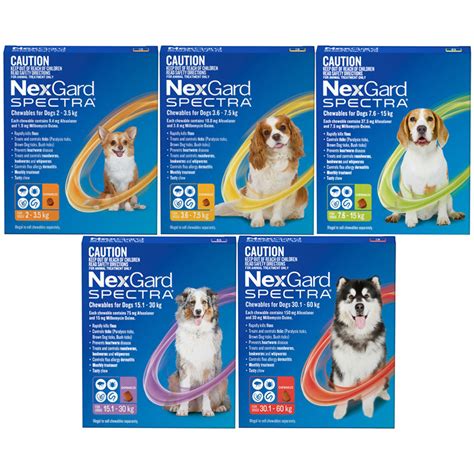 Nexgard spectra for dogs offers the most complete protection against fleas, ticks, heartworm and intestinal worms, in one tasty chew read more. NexGard Spectra - Animal Options (Single Dose) - Knose ...