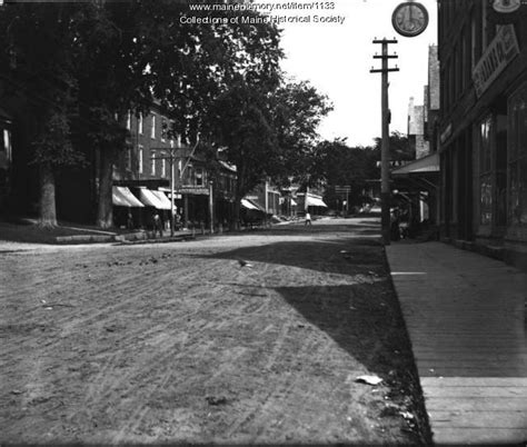 Main Street Looking East Damariscotta Ca 1905 Maine Memory Network