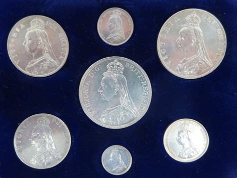 Victorian Jubilee Silver Seven Coin Set From D In Original Case Coins Banknotes