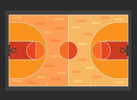 Images Of Basketball Court Drawing 3d