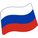 Drei horizontale streifen in den farben weiß, dunkelblau und rot. Flag: Russia Emoji