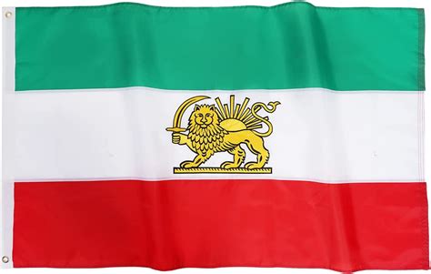 Topflags 5x8 Old Iran Flag Historic Persian Flags 5x8 Feet
