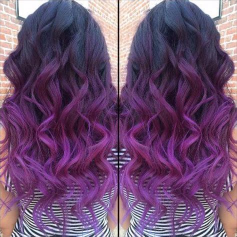 Therefore, when bleached with hydrogen peroxide, we will only get a blonde or silver hair. Spruce Up Your Purple with An Ombre: 50 Ideas Worth ...