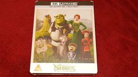 Shrek 20th Anniversary 4k Blu Ray Zavvi Exclusive Steelbook Unboxing