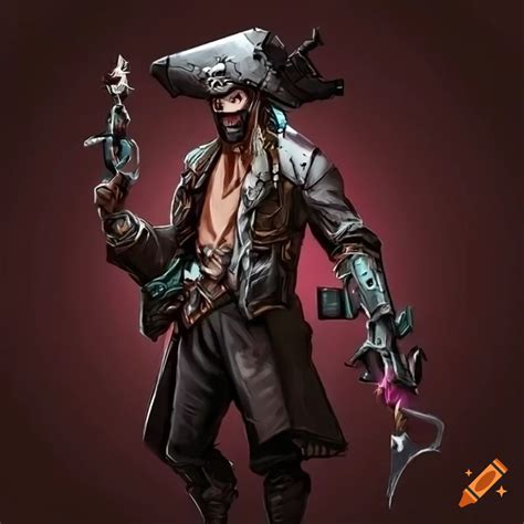 Cyberpunk Pirate With Futuristic Flintlock Weapon On Craiyon