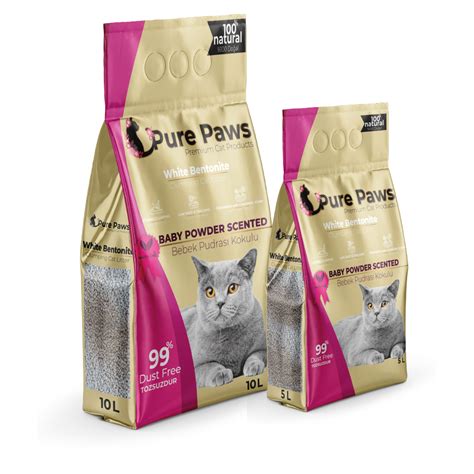 Pure Paws Baby Powder Scented Premium Cat Litter 2 Pack Of Clumping Cat