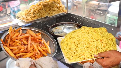 Bangladesh Street Food French Fry Noodles Chicken Fry Amazing