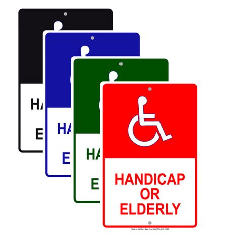 Handicap Or Elderly Parking Disabled Parking Sign Sign Fever
