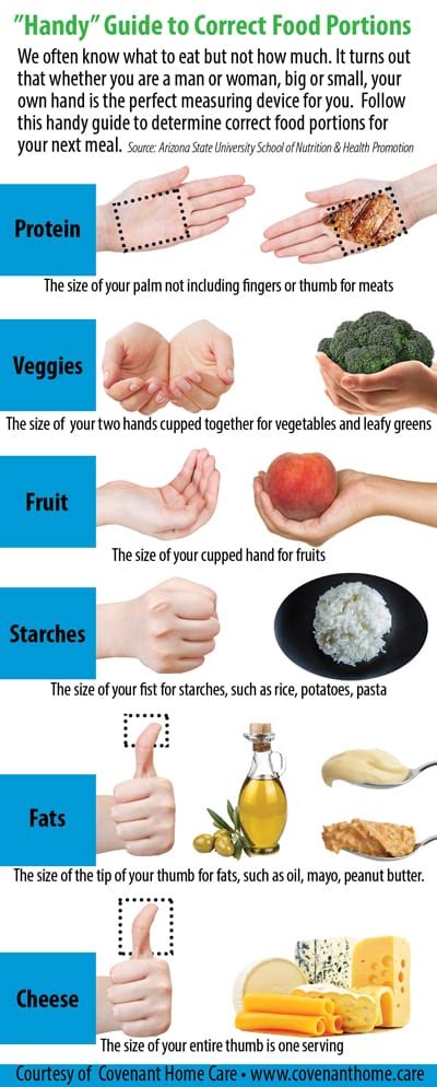Using Your Hands To Determine Portion Sizes Covenant Home Care