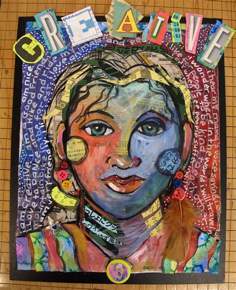 Image Detail For Mixed Media Selfportrait For Grade 5 6th Grade Art
