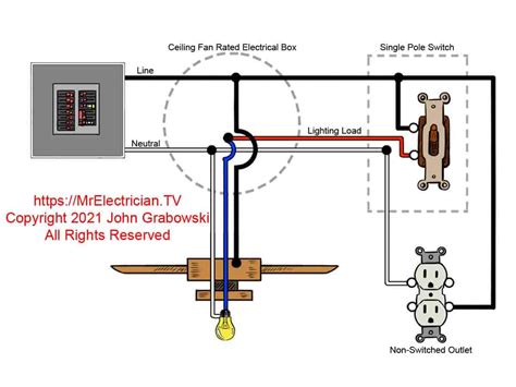 Wire Diagram For Ceiling Fan With Light From One Switch Wiring