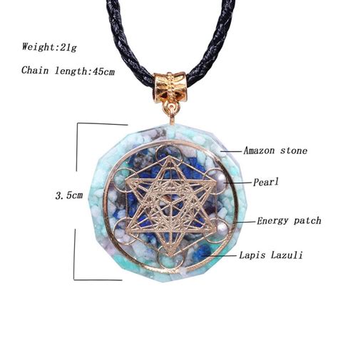 Orgonite Pendant Sacred Geometry 5g Protection Necklace Etsy