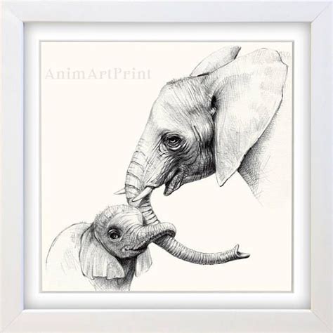 Match baby animals with their mommas and build vocabulary! Mothers day Gift Safari Nursery Decor Elephant Mother and ...