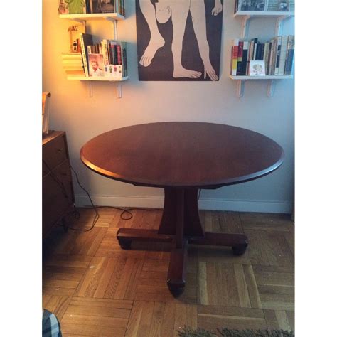 Ethan Allen Expandable Round Dining Room Table Aptdeco