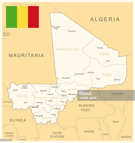 말리 행정 구역과 국가 국기와 상세지도 0명에 대한 스톡 벡터 아트 및 기타 이미지 0명 개체 그룹 거리표식 Istock