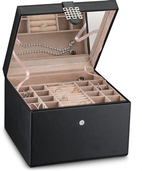 Glenor Co Extra Large Jewelry Box Organizer 42 Slot Classic Holder W