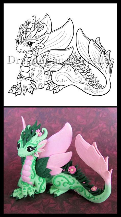 Flower Dragon Illustrated By Dragonsandbeasties On Deviantart Dragon