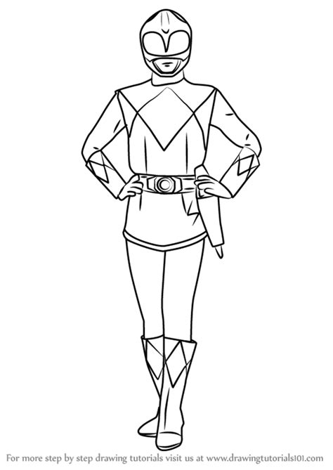 Learn How To Draw Pink Ranger From Power Rangers Power Rangers Step